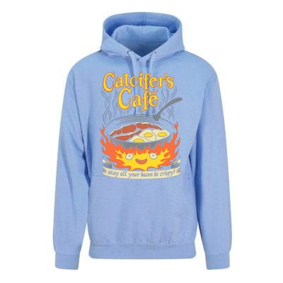 Calcifer's Cafe May All Your Bacon And Eggs Be Crispy Cooking Gift Unisex Surf Hoodie