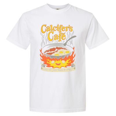 Calcifer's Cafe May All Your Bacon And Eggs Be Crispy Cooking Gift Garment-Dyed Heavyweight T-Shirt