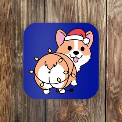 Christmas Corgi Mom Corgi Lover Xmas Light Animal Holiday Funny Gift Coaster