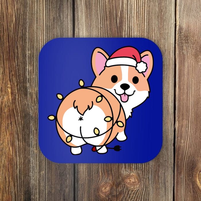 Christmas Corgi Mom Corgi Lover Xmas Light Animal Holiday Funny Gift Coaster