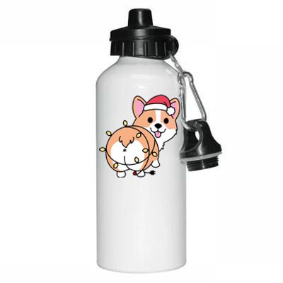 Christmas Corgi Mom Corgi Lover Xmas Light Animal Holiday Funny Gift Aluminum Water Bottle