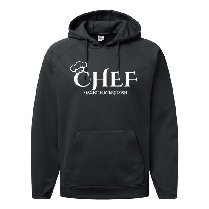 Cute Chef Magic In Every Dish Performance Fleece Hoodie