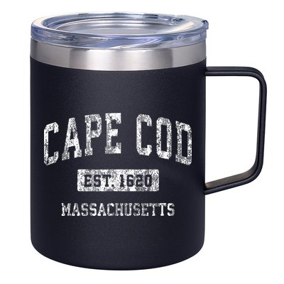 Cape Cod Massachusetts Ma Vintage Sports Established 12oz Stainless Steel Coffee Mug