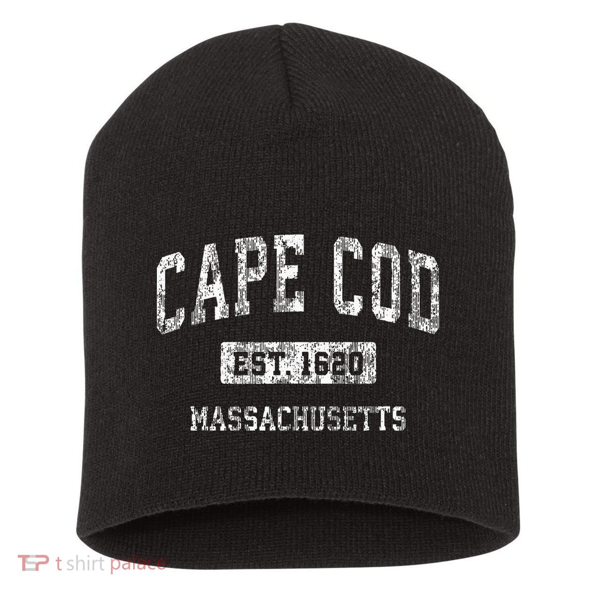 Cape Cod Massachusetts Ma Vintage Sports Established Short Acrylic Beanie
