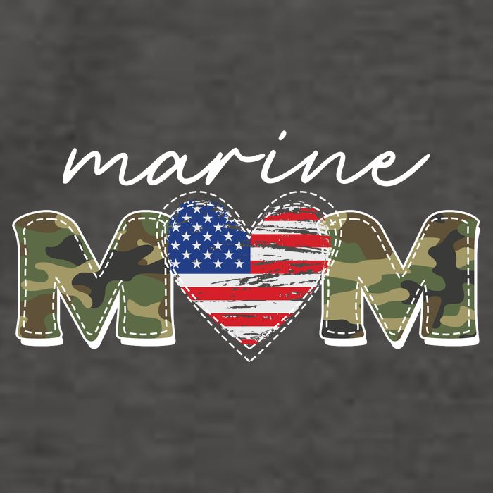 Cute Camouflage Marine Mom American Flag Heart Vector Backpack