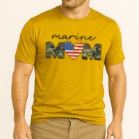 Cute Camouflage Marine Mom American Flag Heart Cooling Performance Crew T-Shirt