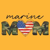 Cute Camouflage Marine Mom American Flag Heart Tall T-Shirt