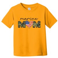 Cute Camouflage Marine Mom American Flag Heart Toddler T-Shirt