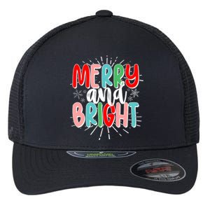 Cute Christmas Merry And Bright Flexfit Unipanel Trucker Cap