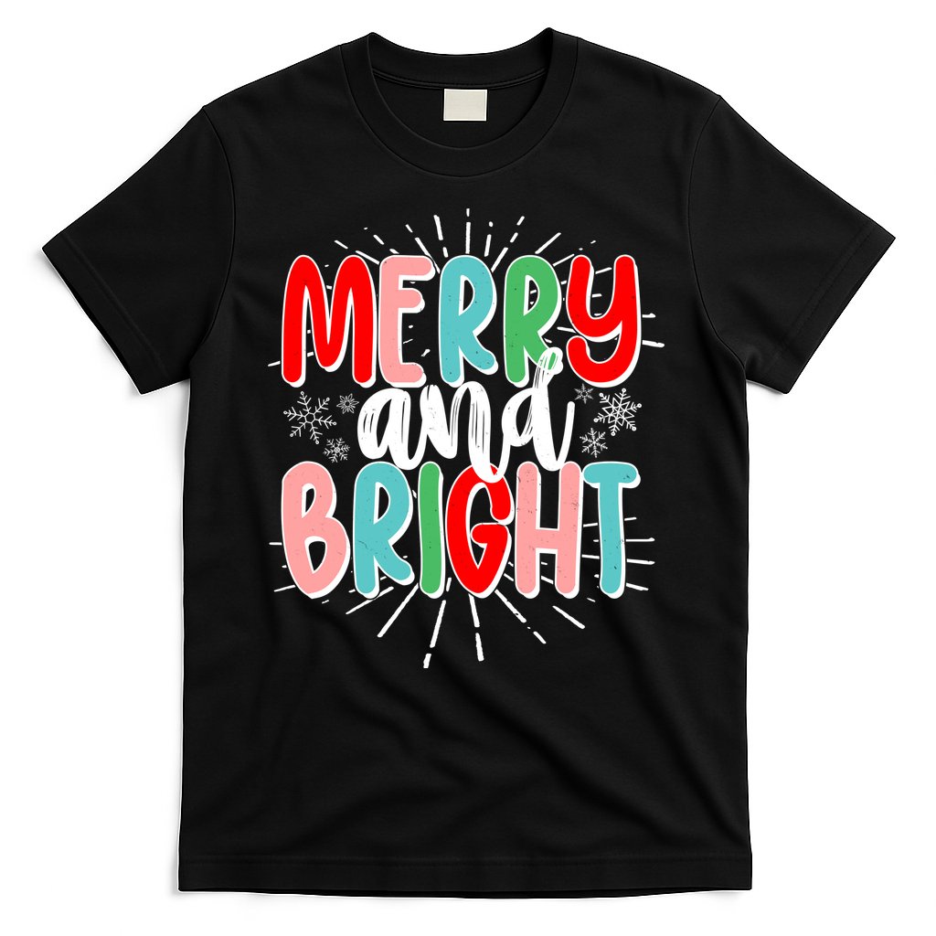 Cute Christmas Merry And Bright T-Shirt