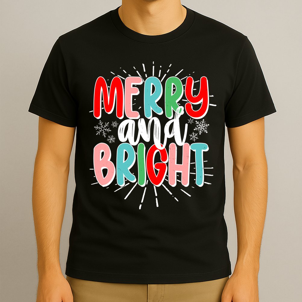 Cute Christmas Merry And Bright T-Shirt