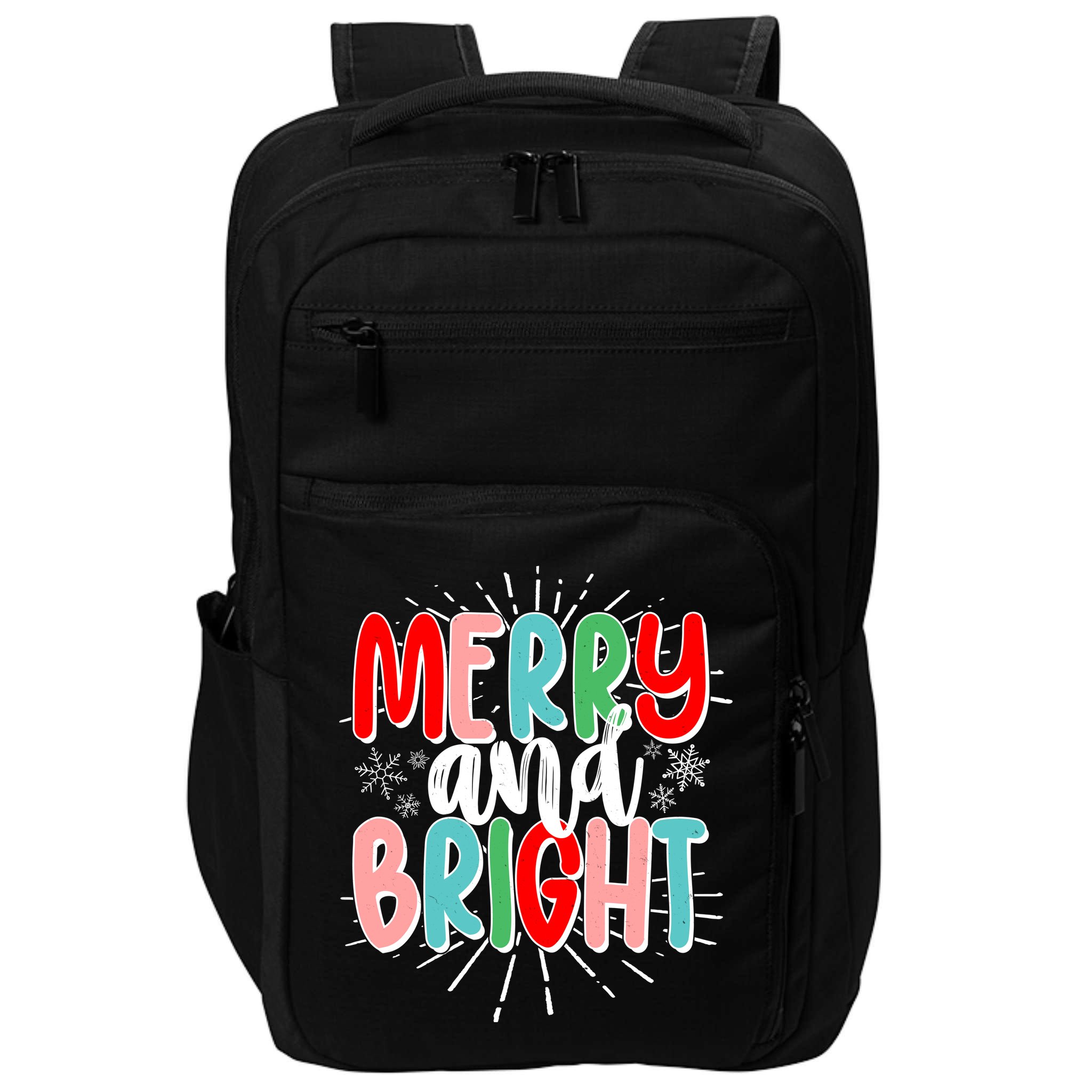 Cute Christmas Merry And Bright Impact Tech Backpack