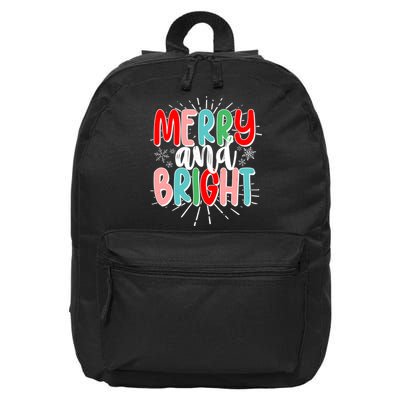 Cute Christmas Merry And Bright 16 in Basic Backpack