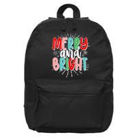 Cute Christmas Merry And Bright 16 in Basic Backpack