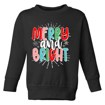 Cute Christmas Merry And Bright Toddler Sweatshirt