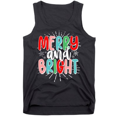 Cute Christmas Merry And Bright Tank Top