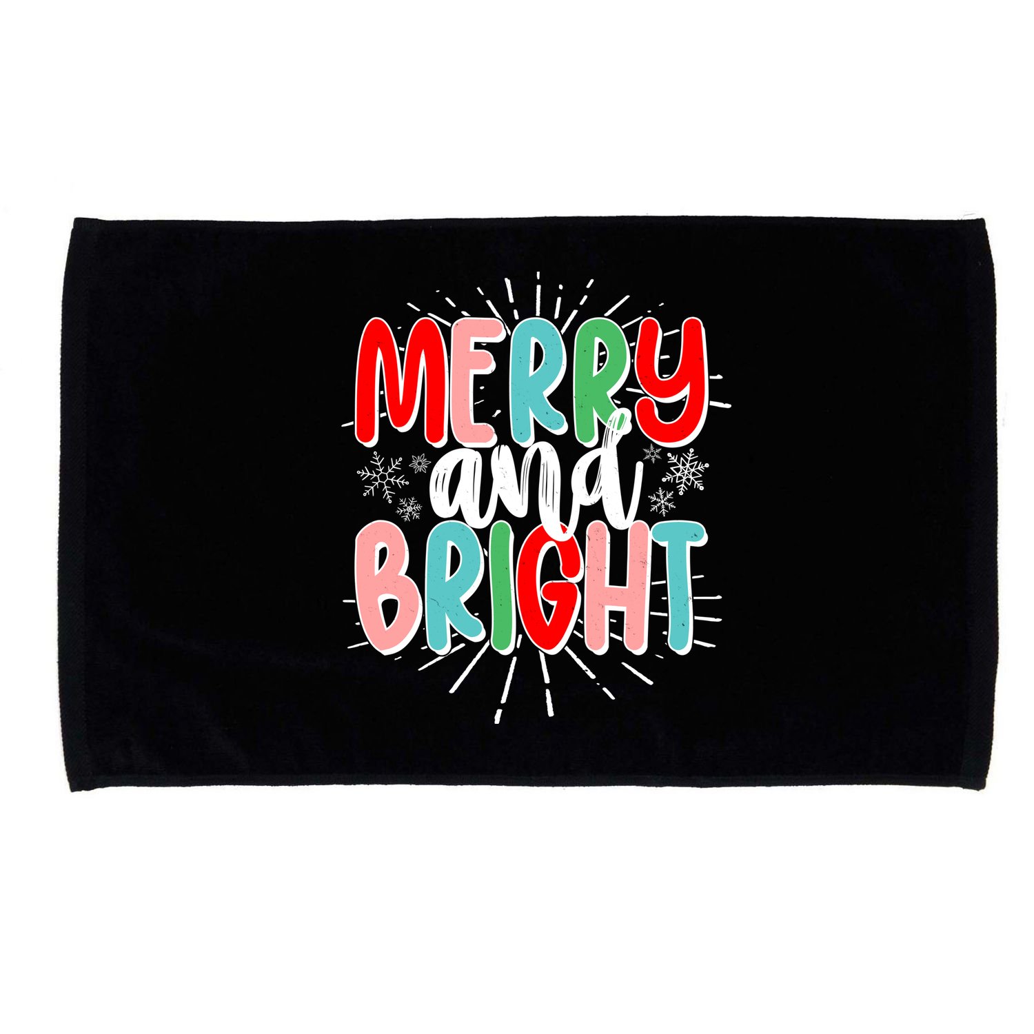 Cute Christmas Merry And Bright Microfiber Hand Towel