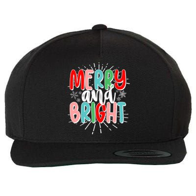 Cute Christmas Merry And Bright Wool Snapback Cap