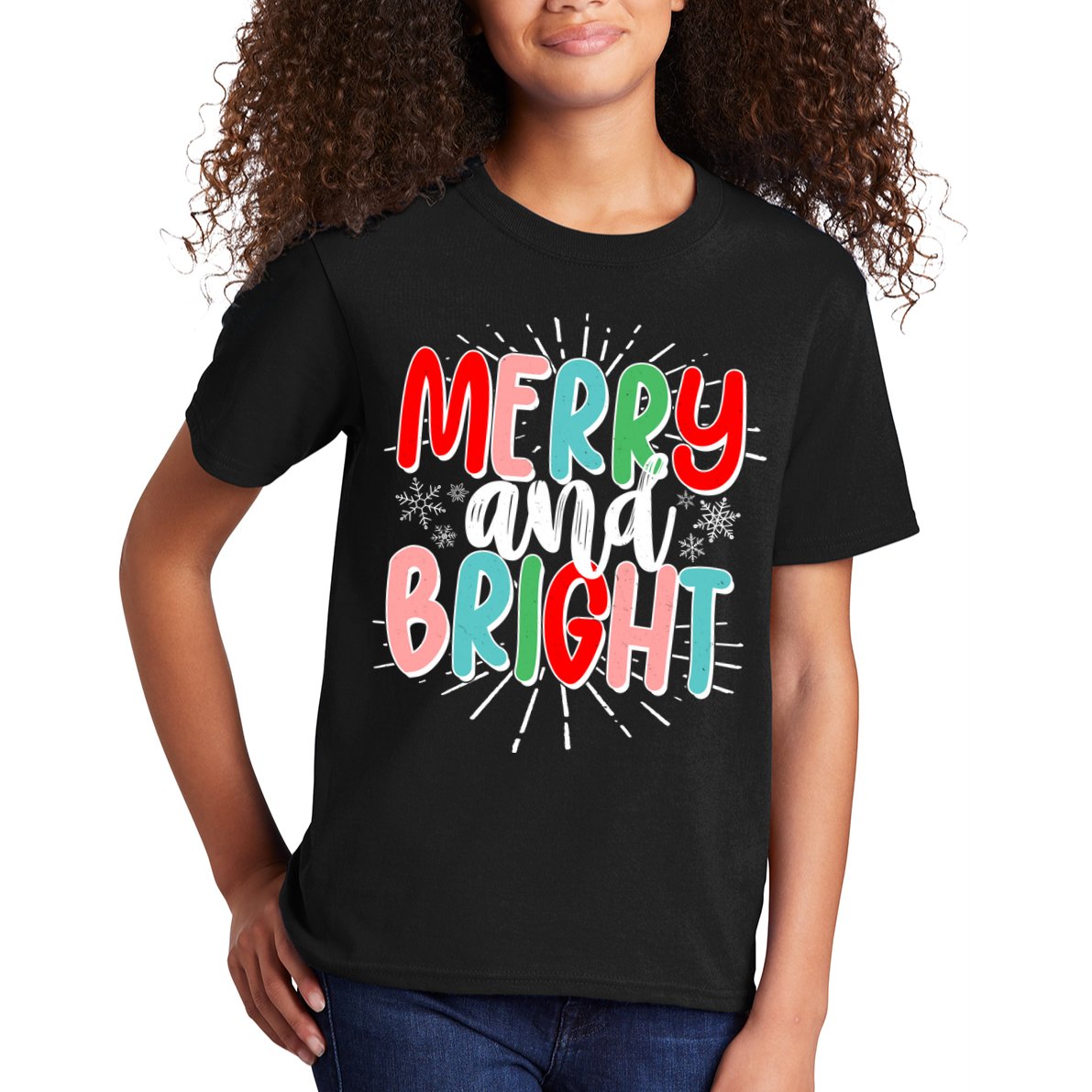 Cute Christmas Merry And Bright Kids T-Shirt