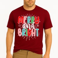 Cute Christmas Merry And Bright Cooling Performance Crew T-Shirt