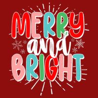 Cute Christmas Merry And Bright Cooling Performance Crew T-Shirt
