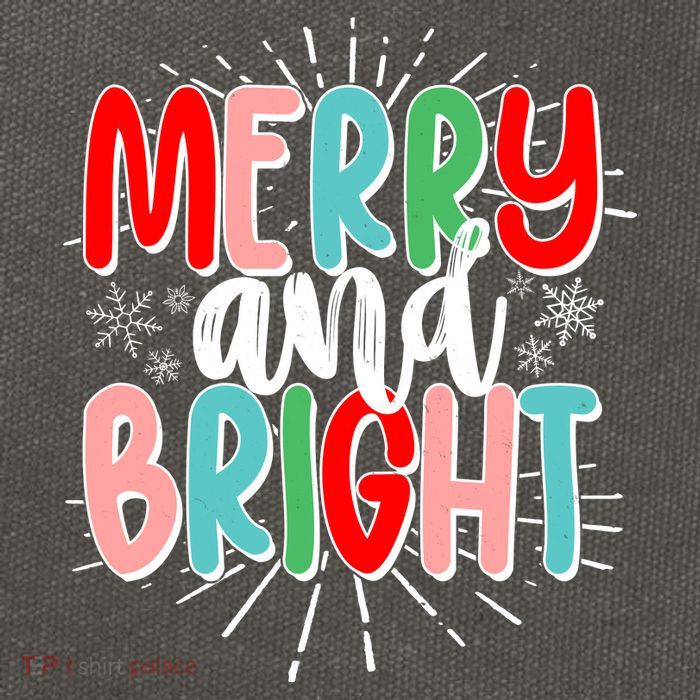 Cute Christmas Merry And Bright Cotton Canvas Backpack