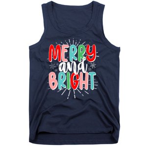 Cute Christmas Merry And Bright Tank Top