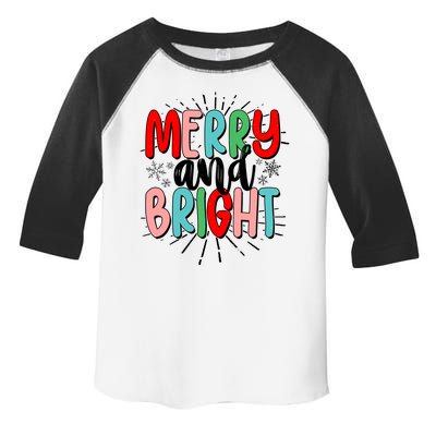 Cute Christmas Merry And Bright Toddler Fine Jersey T-Shirt