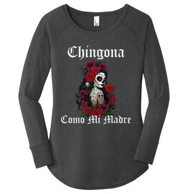 Chingona Como Mi Madre Latina Mexican Women's Perfect Tri Tunic Long Sleeve Shirt