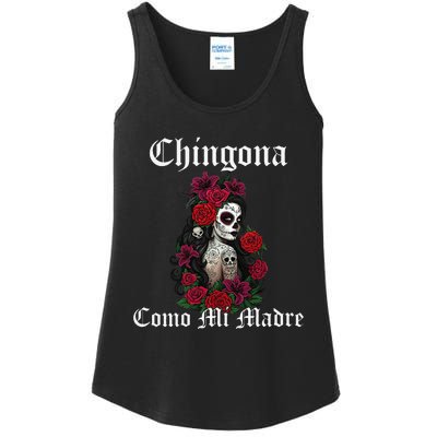 Chingona Como Mi Madre Latina Mexican Ladies Essential Tank