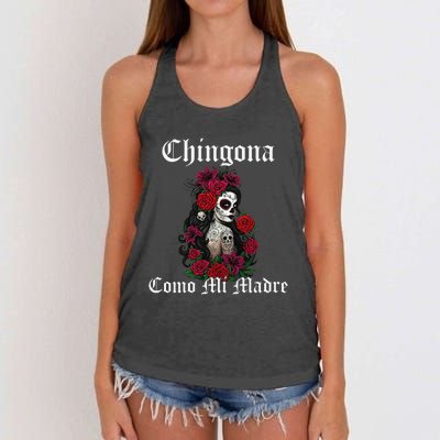 Chingona Como Mi Madre Latina Mexican Women's Knotted Racerback Tank