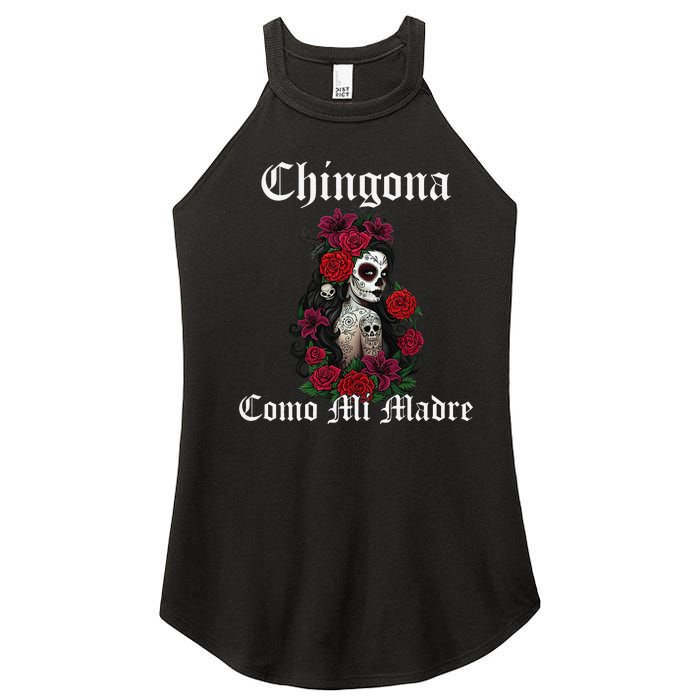 Chingona Como Mi Madre Latina Mexican Women's Perfect Tri Rocker Tank