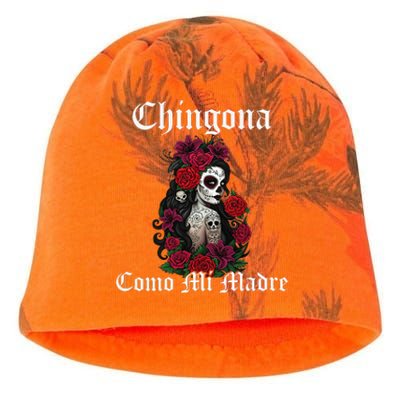 Chingona Como Mi Madre Latina Mexican Kati - Camo Knit Beanie