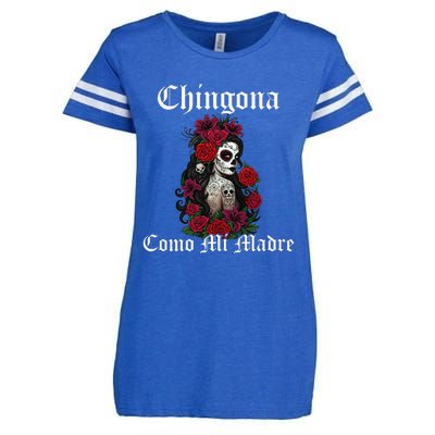 Chingona Como Mi Madre Latina Mexican Enza Ladies Jersey Football T-Shirt