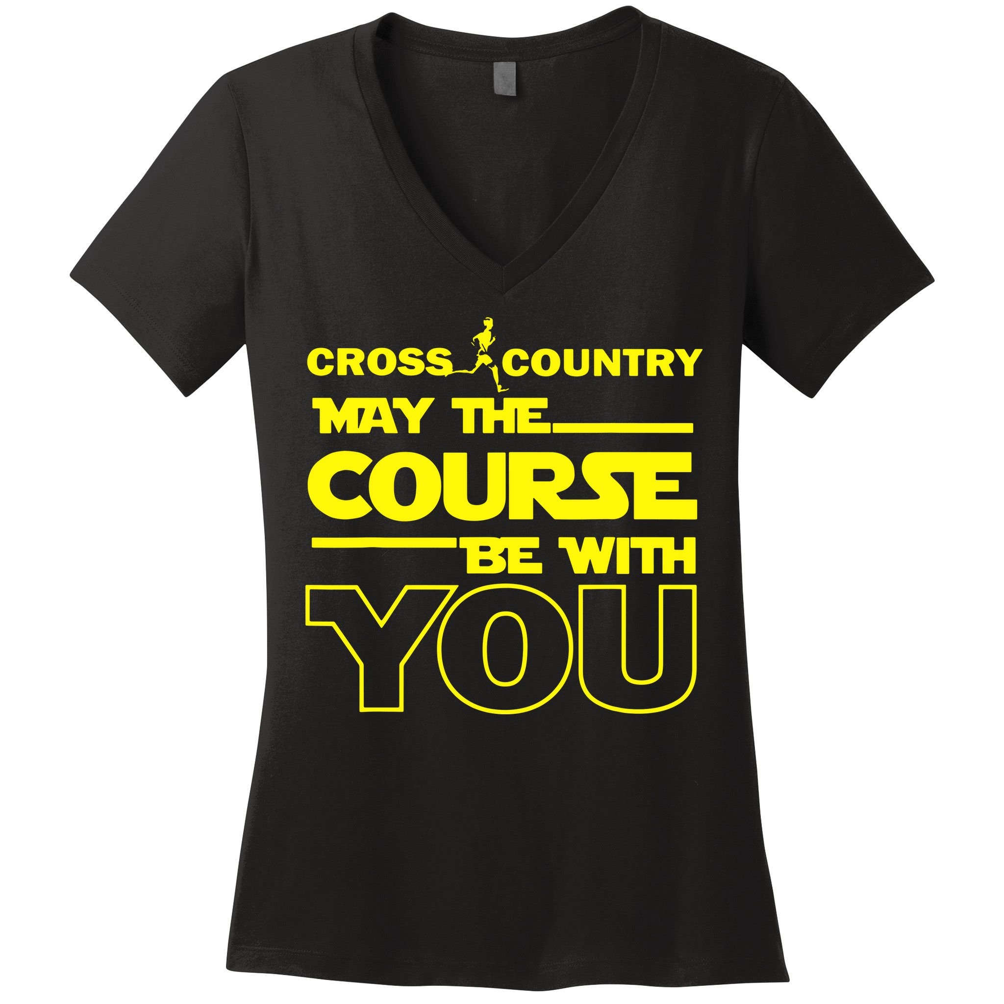 Cross Country May The Course Be With You Women's V-Neck T-Shirt