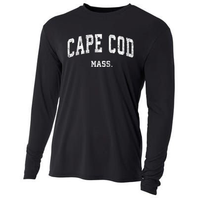 Cape Cod Massachusetts Ma Vintage Varsity Sports Cooling Performance Long Sleeve Crew