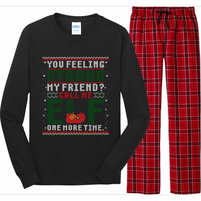 Christmas Call Me One More Time Ugly Sweater Meaningful Gift Long Sleeve Pajama Set