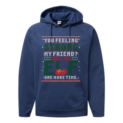 Christmas Call Me One More Time Ugly Sweater Meaningful Gift Performance Fleece Hoodie