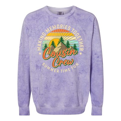 Cousin Crew Making Memories Together Summer Time Fun Colorblast Crewneck Sweatshirt