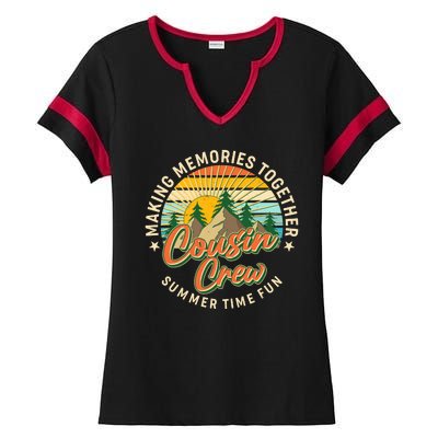 Cousin Crew Making Memories Together Summer Time Fun Ladies Halftime Notch Neck Tee