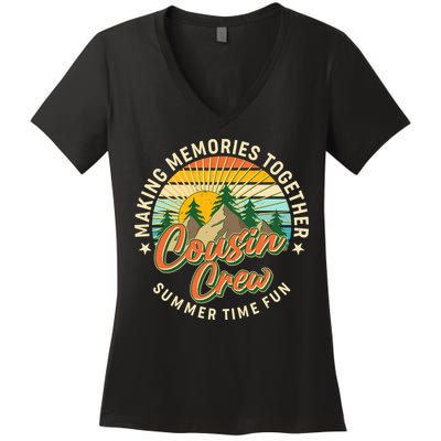 Cousin Crew Making Memories Together Summer Time Fun Women's V-Neck T-Shirt
