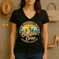 Cousin Crew Making Memories Together Summer Time Fun Women's V-Neck T-Shirt