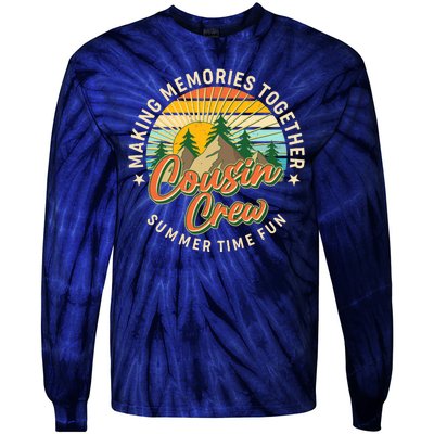 Cousin Crew Making Memories Together Summer Time Fun Tie-Dye Long Sleeve Shirt