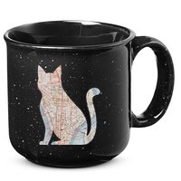 City Cat Map Design Unusual 15oz Campfire Ceramic Mug