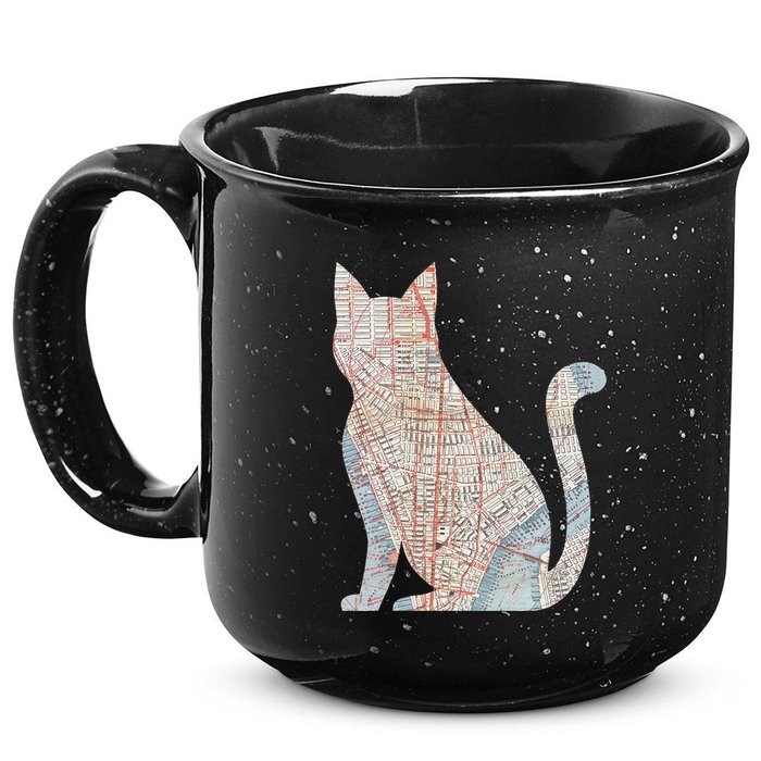 City Cat Map Design Unusual 15oz Campfire Ceramic Mug