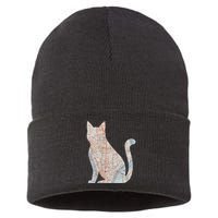 City Cat Map Design Unusual Sustainable Knit Beanie