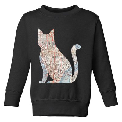 City Cat Map Design Unusual Toddler Sweatshirt