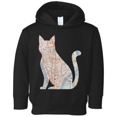 City Cat Map Design Unusual Toddler Hoodie