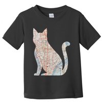 City Cat Map Design Unusual Toddler T-Shirt