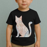 City Cat Map Design Unusual Toddler T-Shirt